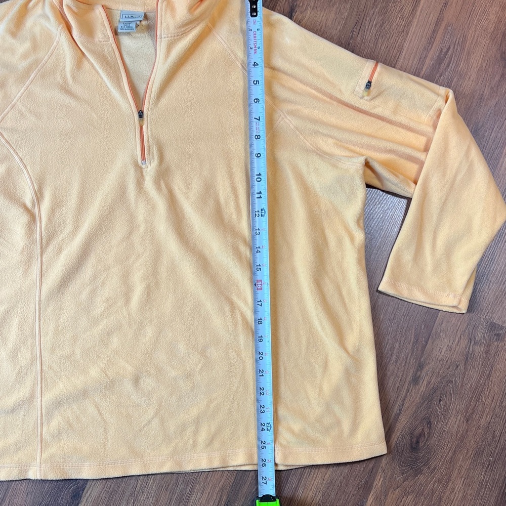 XXL - L.L. Bean Gorgeous Light Peach Fleece Quarter Zip Jacket 🍑 - Picture 3 of 9